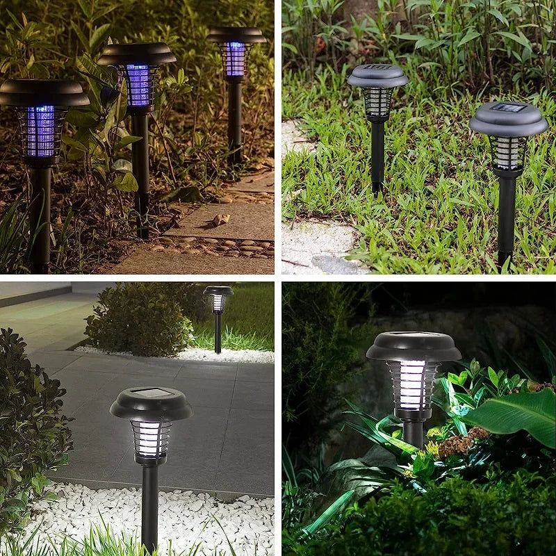 Solar-Powered Garden Light with Built-In Bug Zapper