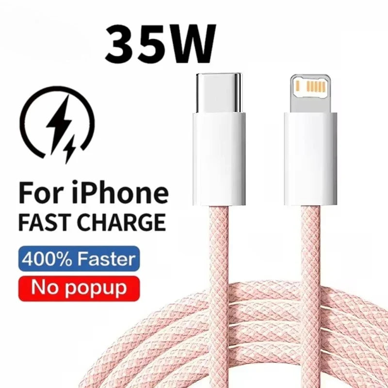 Braided 35W Fast Charge PD Cable For iPhone