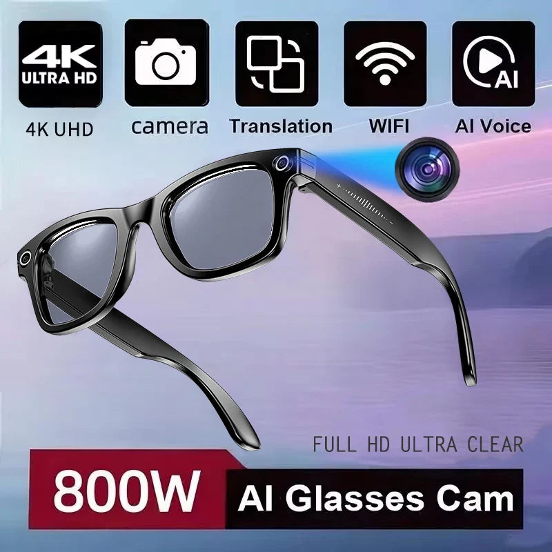 Waterproof AI Sunglass - Hands-Free Photo Video & Call