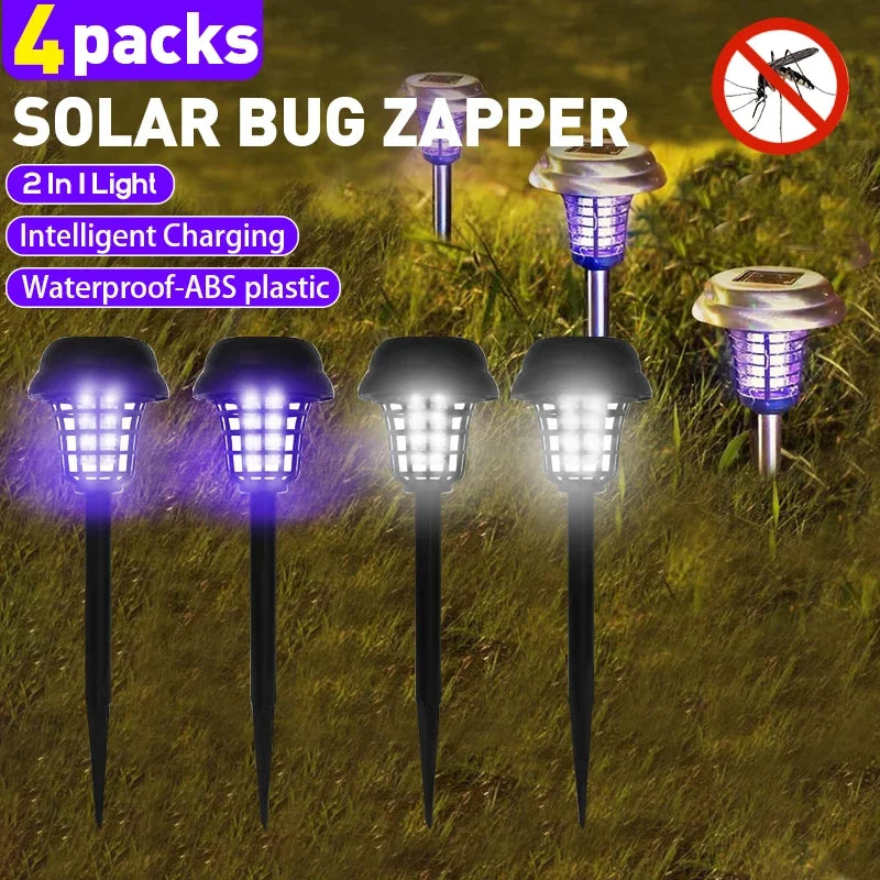 Solar-Powered Garden Light with Built-In Bug Zapper