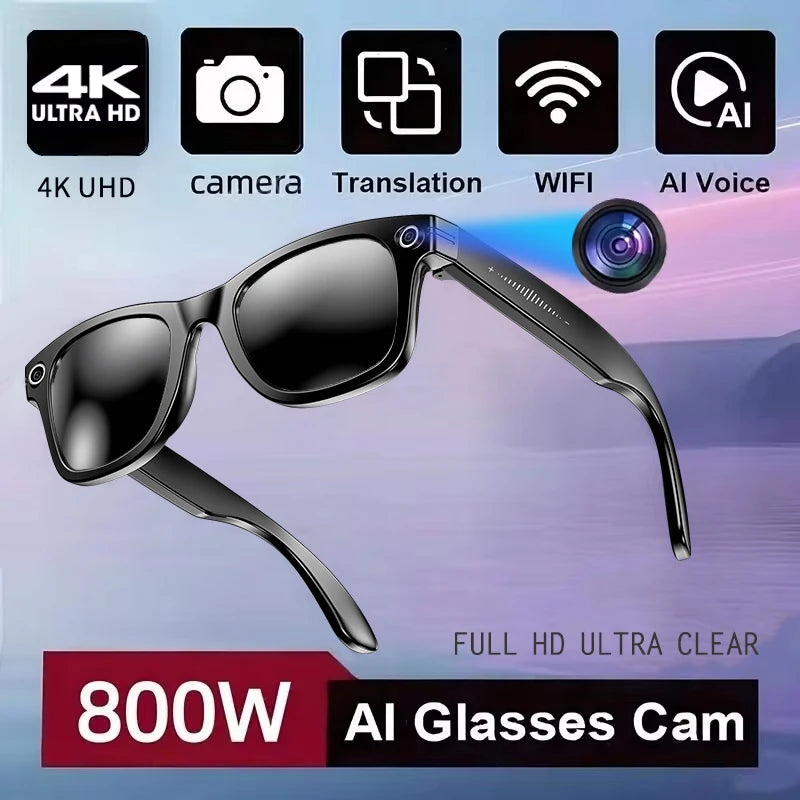 Waterproof AI Sunglass - Hands-Free Photo Video & Call