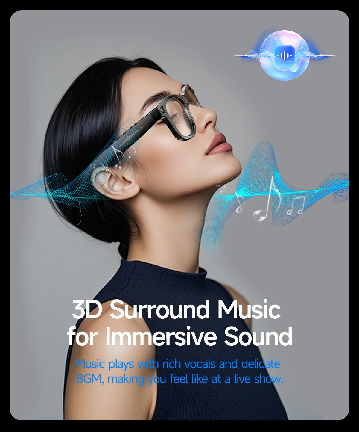 Waterproof AI Sunglass - Hands-Free Photo Video & Call