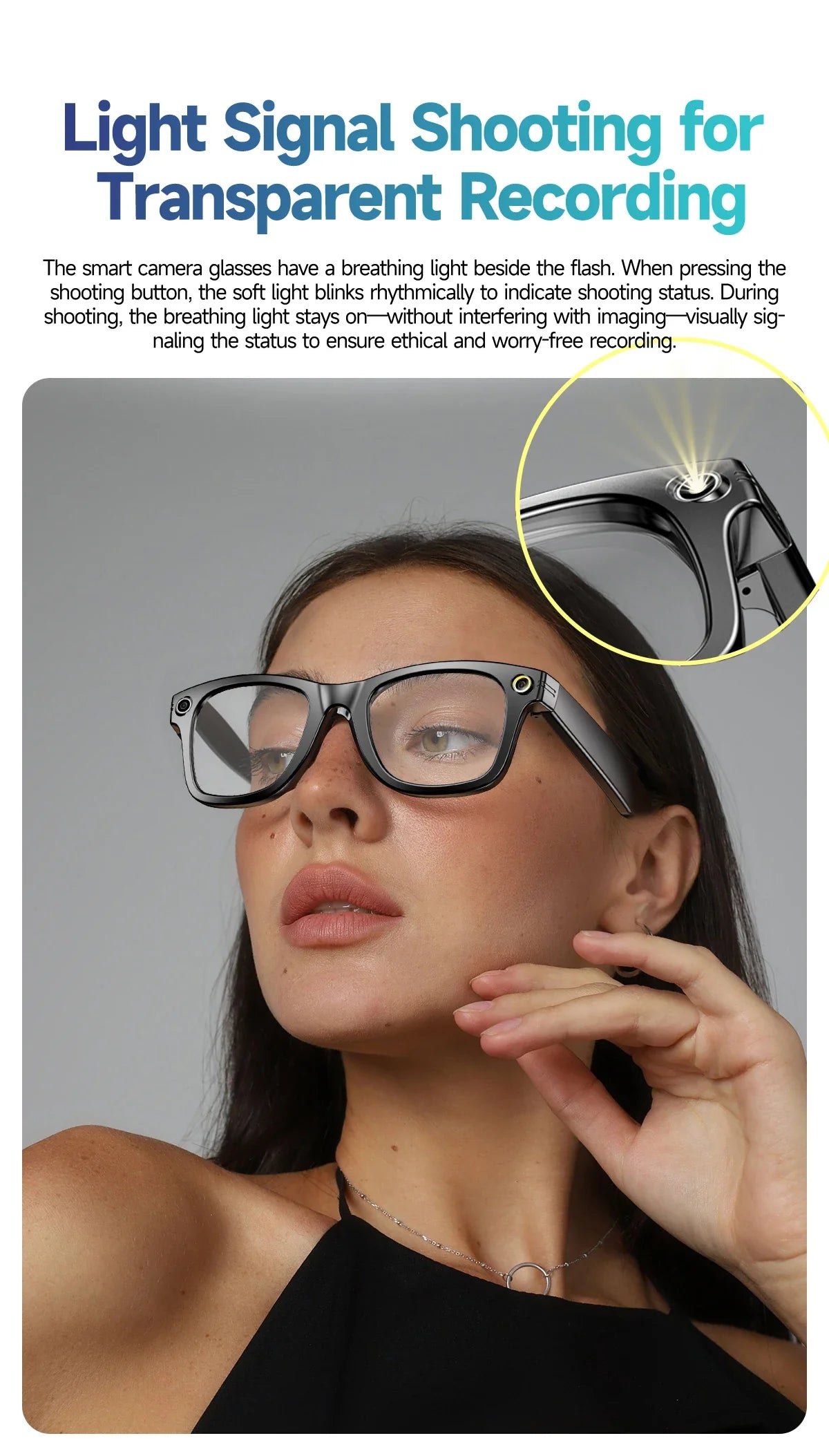 Waterproof AI Sunglass - Hands-Free Photo Video & Call