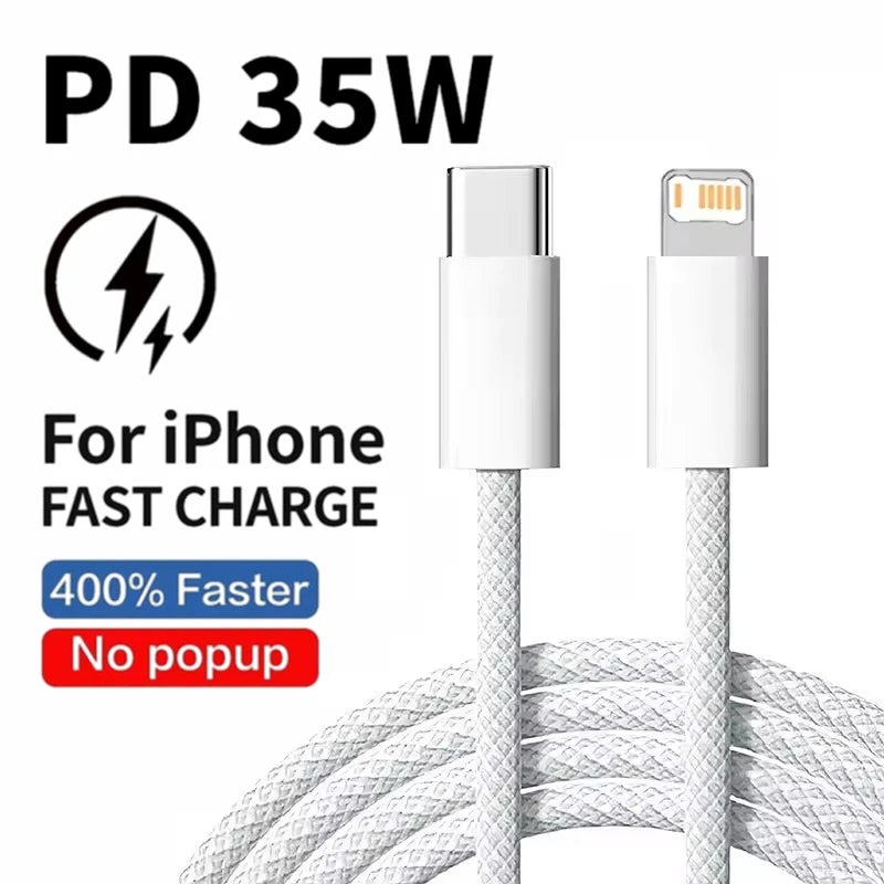 Braided 35W Fast Charge PD Cable For iPhone