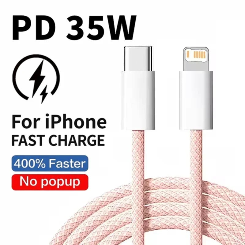 Braided 35W Fast Charge PD Cable For iPhone