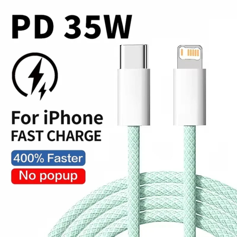 Braided 35W Fast Charge PD Cable For iPhone