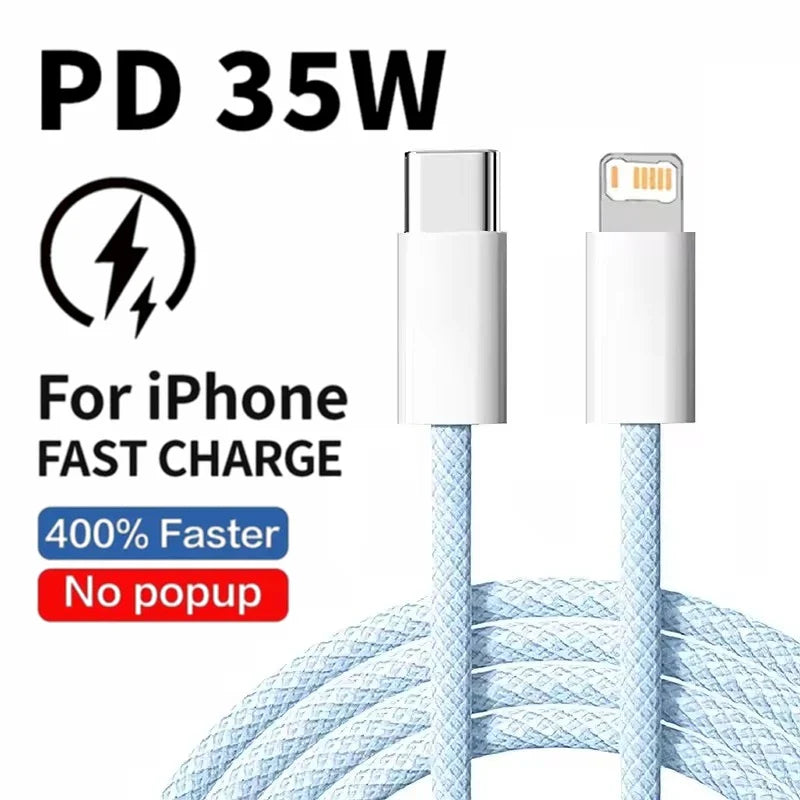 Braided 35W Fast Charge PD Cable For iPhone