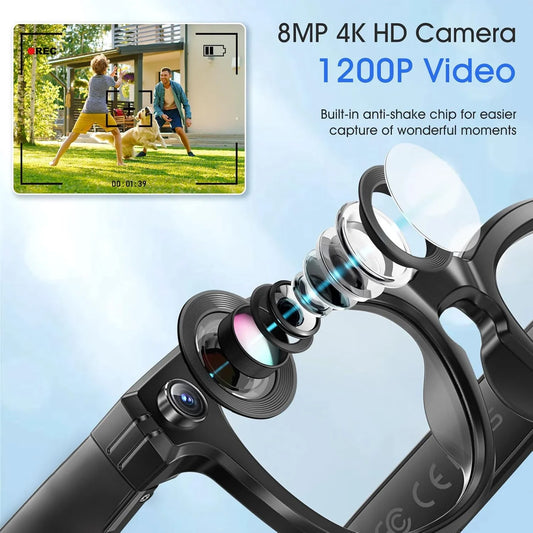 Waterproof AI Sunglass - Hands-Free Photo Video & Call