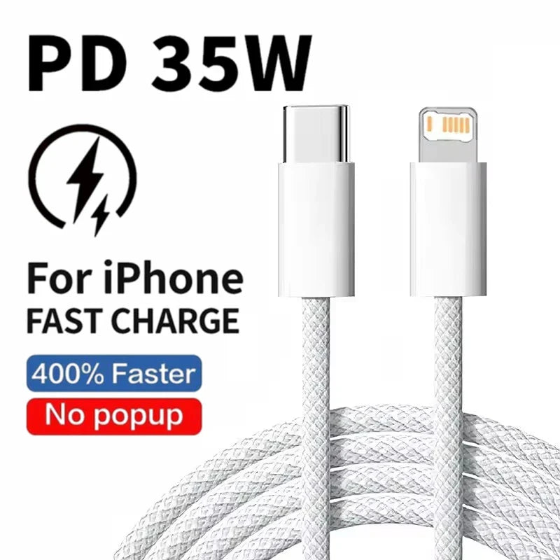 Braided 35W Fast Charge PD Cable For iPhone