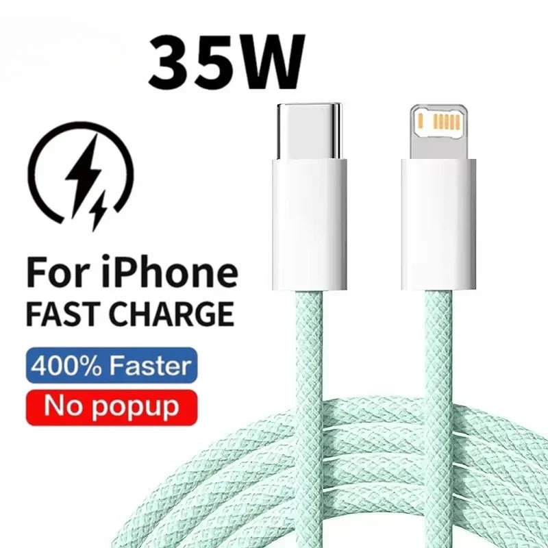 Braided 35W Fast Charge PD Cable For iPhone