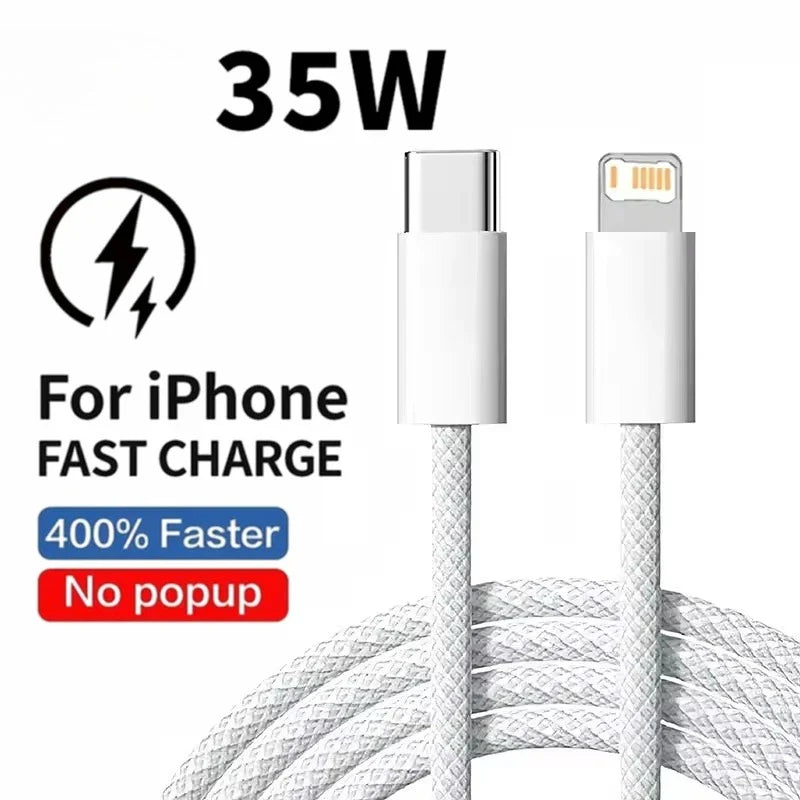 Braided 35W Fast Charge PD Cable For iPhone