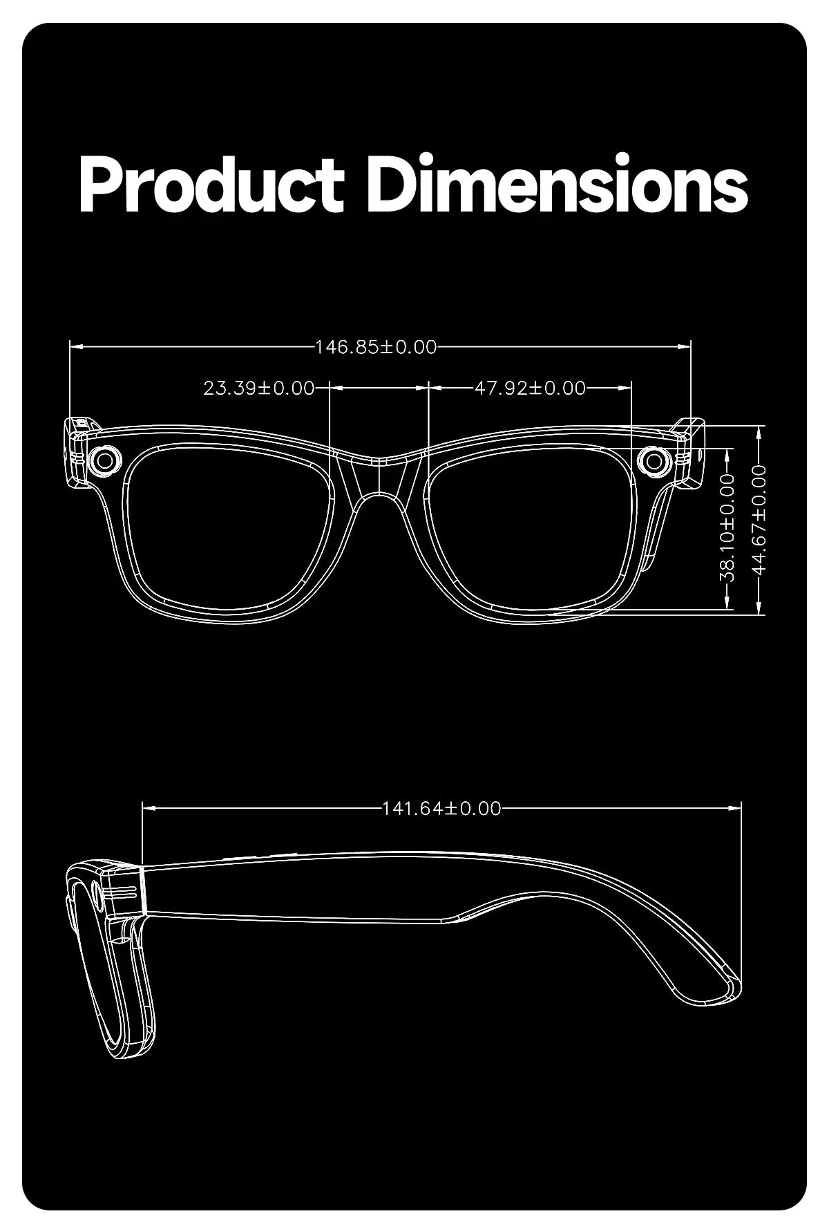 Waterproof AI Sunglass - Hands-Free Photo Video & Call