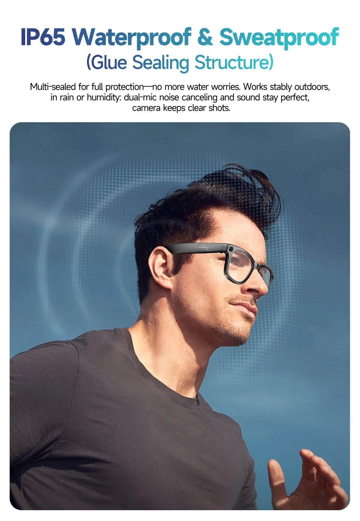 Waterproof AI Sunglass - Hands-Free Photo Video & Call